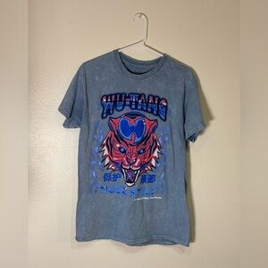 Wu-Tang Men’s Short Sleeve Graphic Tee — Blue with Red Tiger